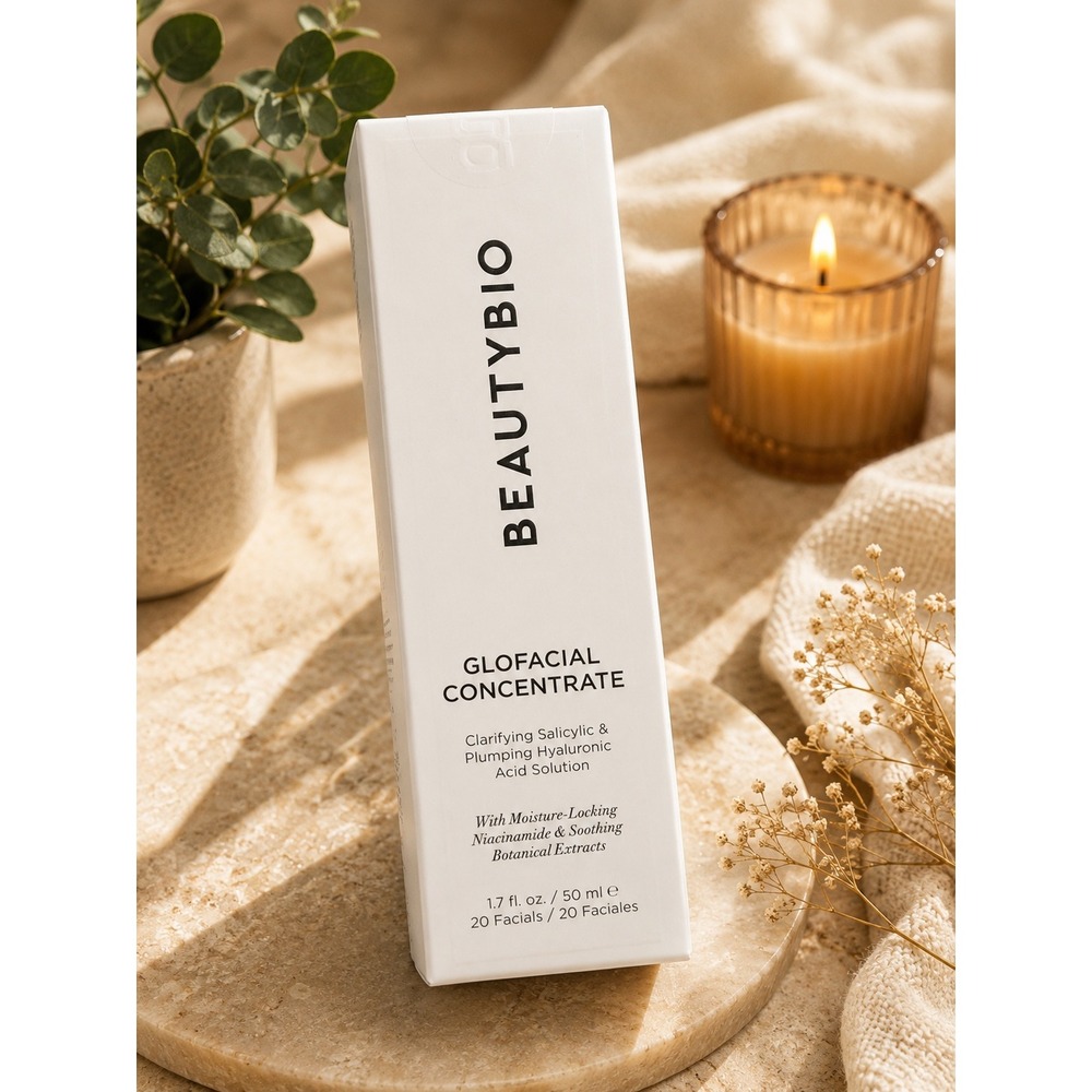 BeautyBio GLOfacial Concentrate Salicylic Hyaluronic Acid Skincare 1.7 oz NIB
